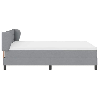 Letto a molle con materasso Grigio chiaro 160 x 200 cm Tessuto