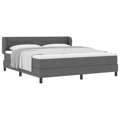 Letto a molle con materasso Grigio scuro 180 x 200 cm Tessuto