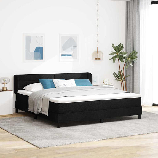 Letto a molle con materasso Nero 180 x 200 cm Tessuto | homemem39