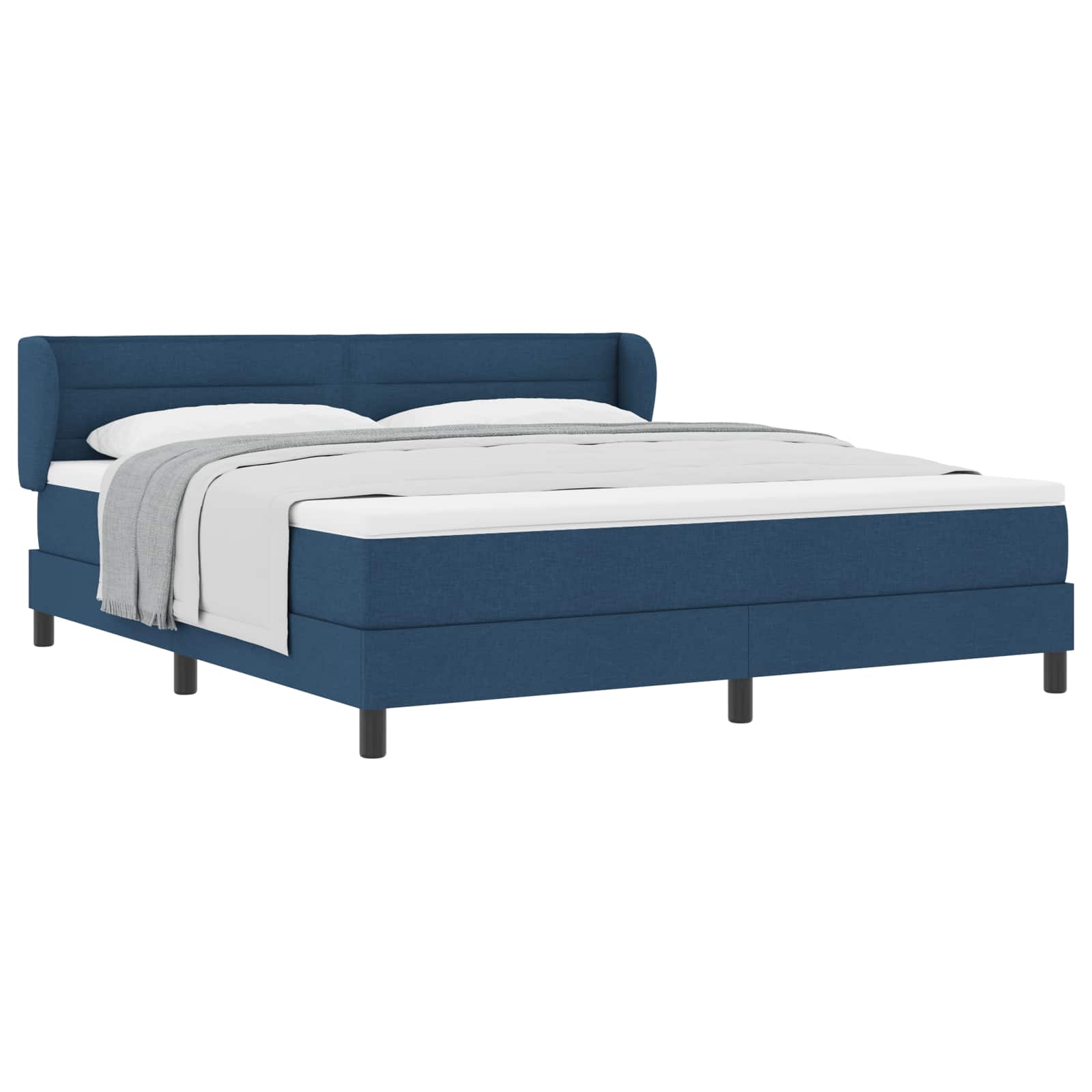 Letto a molle con materasso Blu 180 x 200 cm Tessuto | homemem39