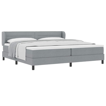 Letto a molle con materasso Grigio chiaro 200 x 200 cm Tessuto | homemem39