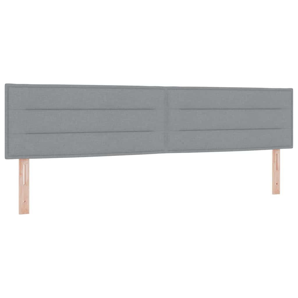 Letto a molle con materasso Grigio chiaro 200 x 200 cm Tessuto | homemem39