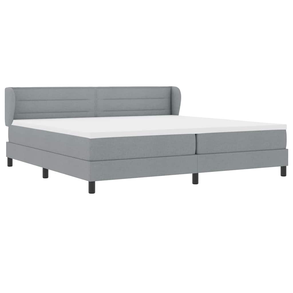Letto a molle con materasso Grigio chiaro 200 x 200 cm Tessuto | homemem39