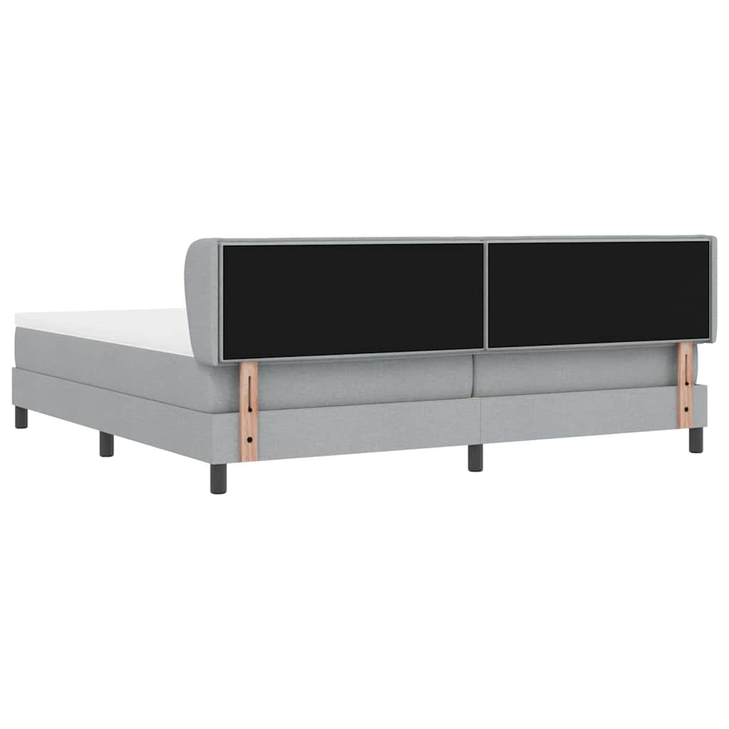 Letto a molle con materasso Grigio chiaro 200 x 200 cm Tessuto | homemem39