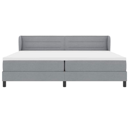 Letto a molle con materasso Grigio chiaro 200 x 200 cm Tessuto | homemem39