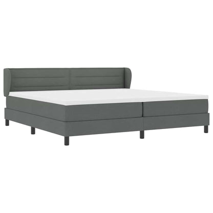 Letto a molle con materasso Grigio scuro 200 x 200 cm Tessuto | homemem39