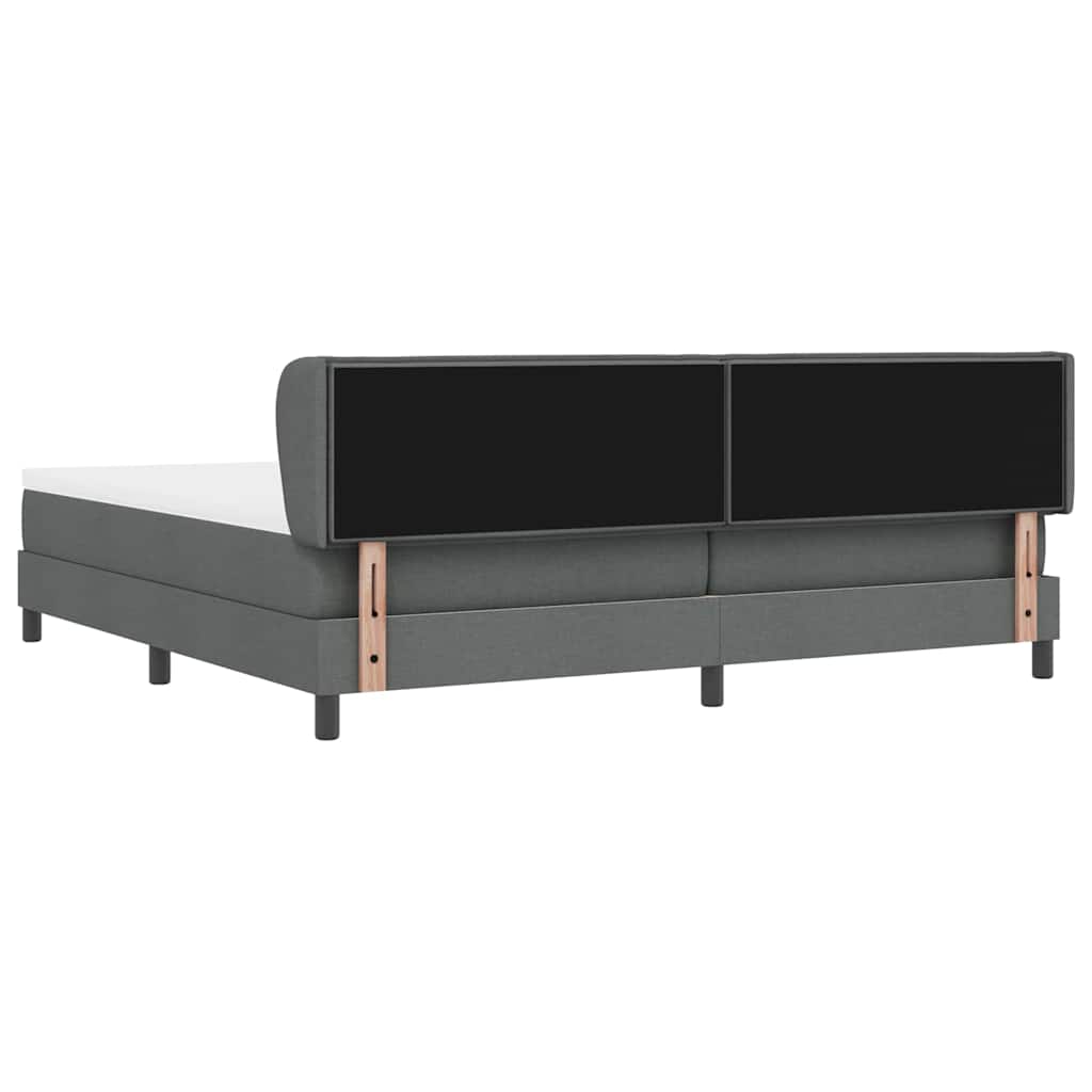 Letto a molle con materasso Grigio scuro 200 x 200 cm Tessuto | homemem39