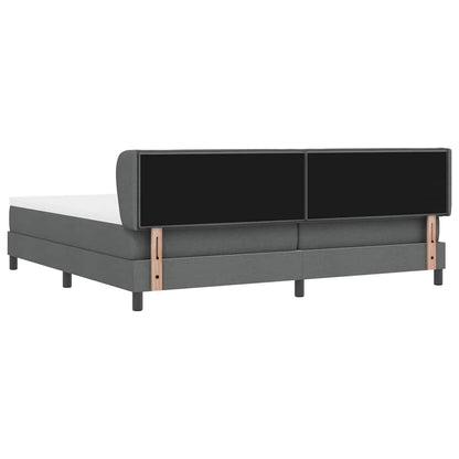 Letto a molle con materasso Grigio scuro 200 x 200 cm Tessuto | homemem39