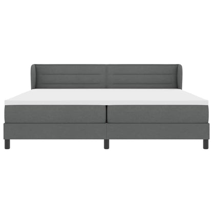 Letto a molle con materasso Grigio scuro 200 x 200 cm Tessuto | homemem39