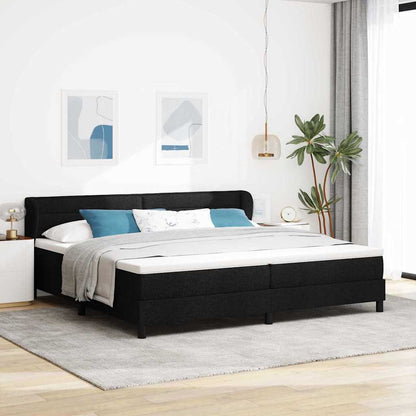 Letto a molle con materasso Nero 200 x 200 cm Tessuto | homemem39