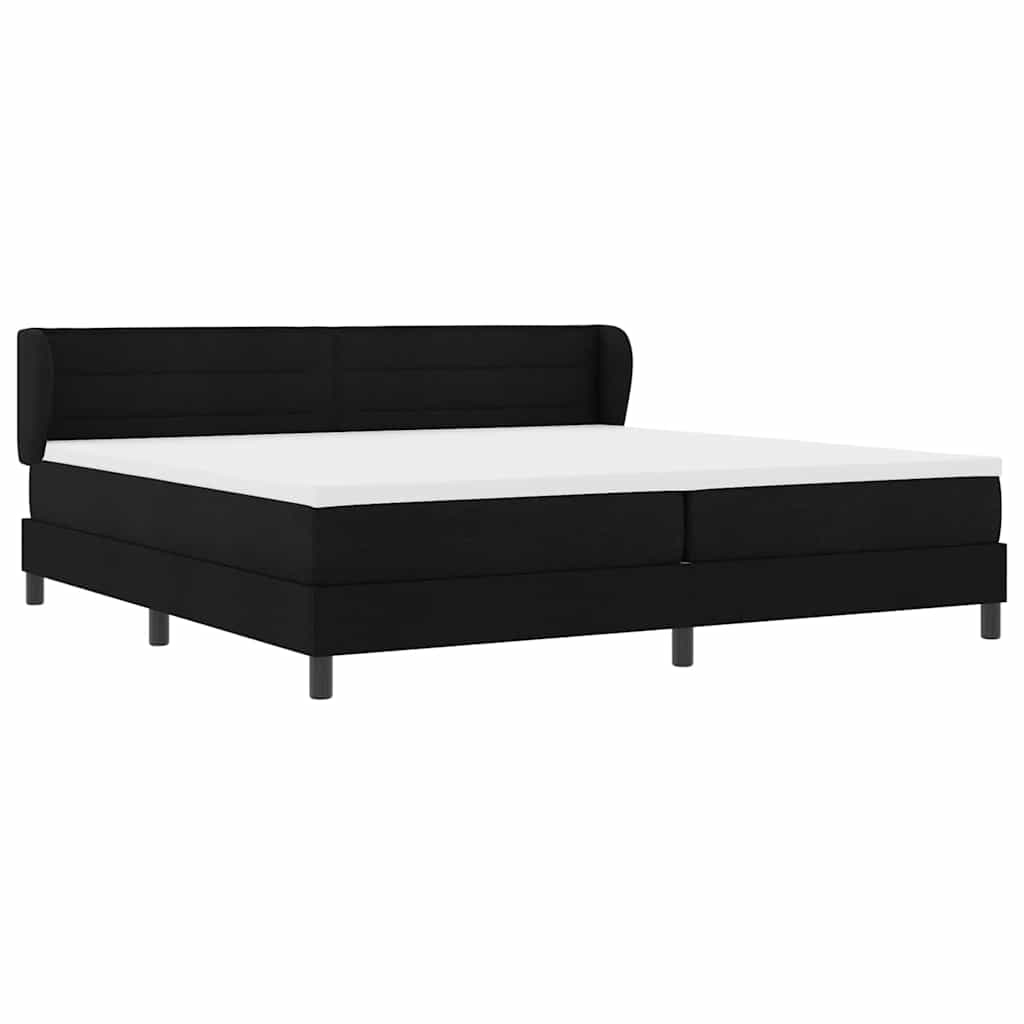 Letto a molle con materasso Nero 200 x 200 cm Tessuto | homemem39