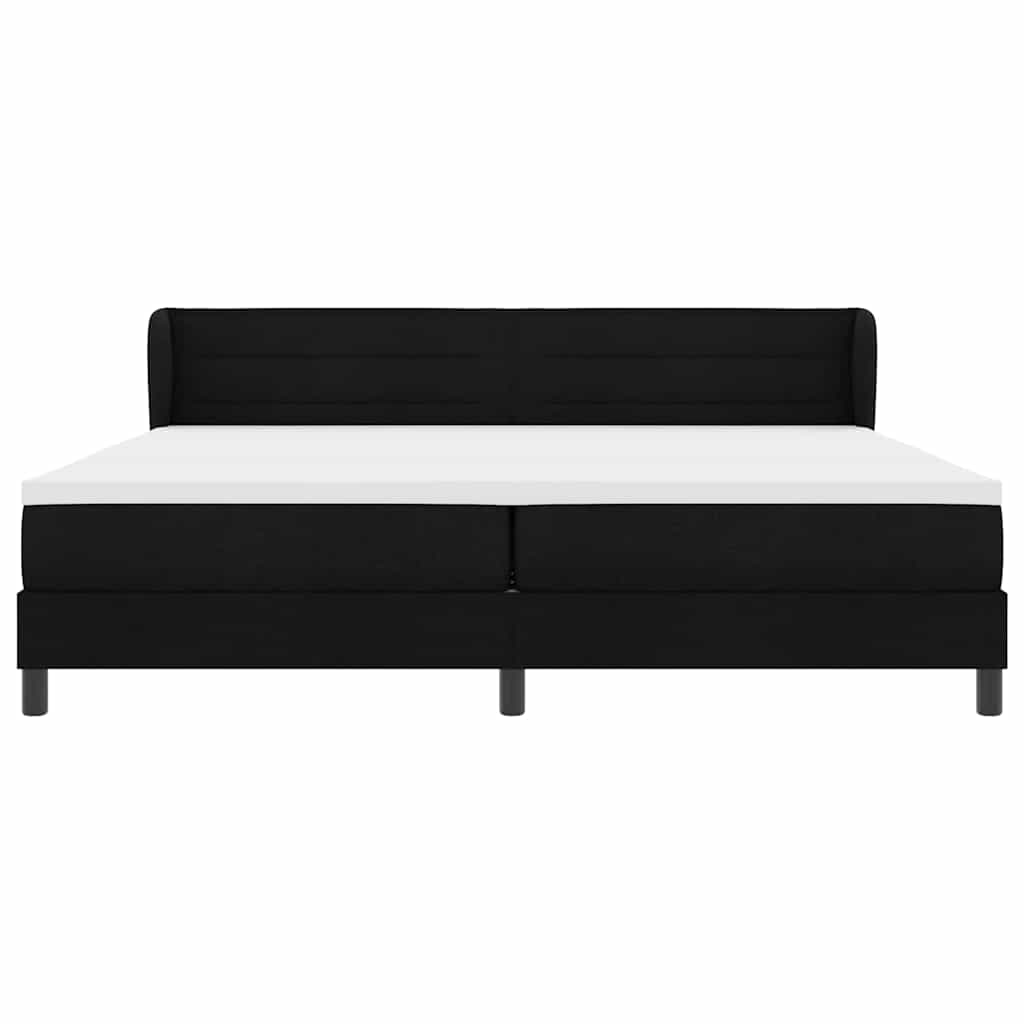 Letto a molle con materasso Nero 200 x 200 cm Tessuto | homemem39