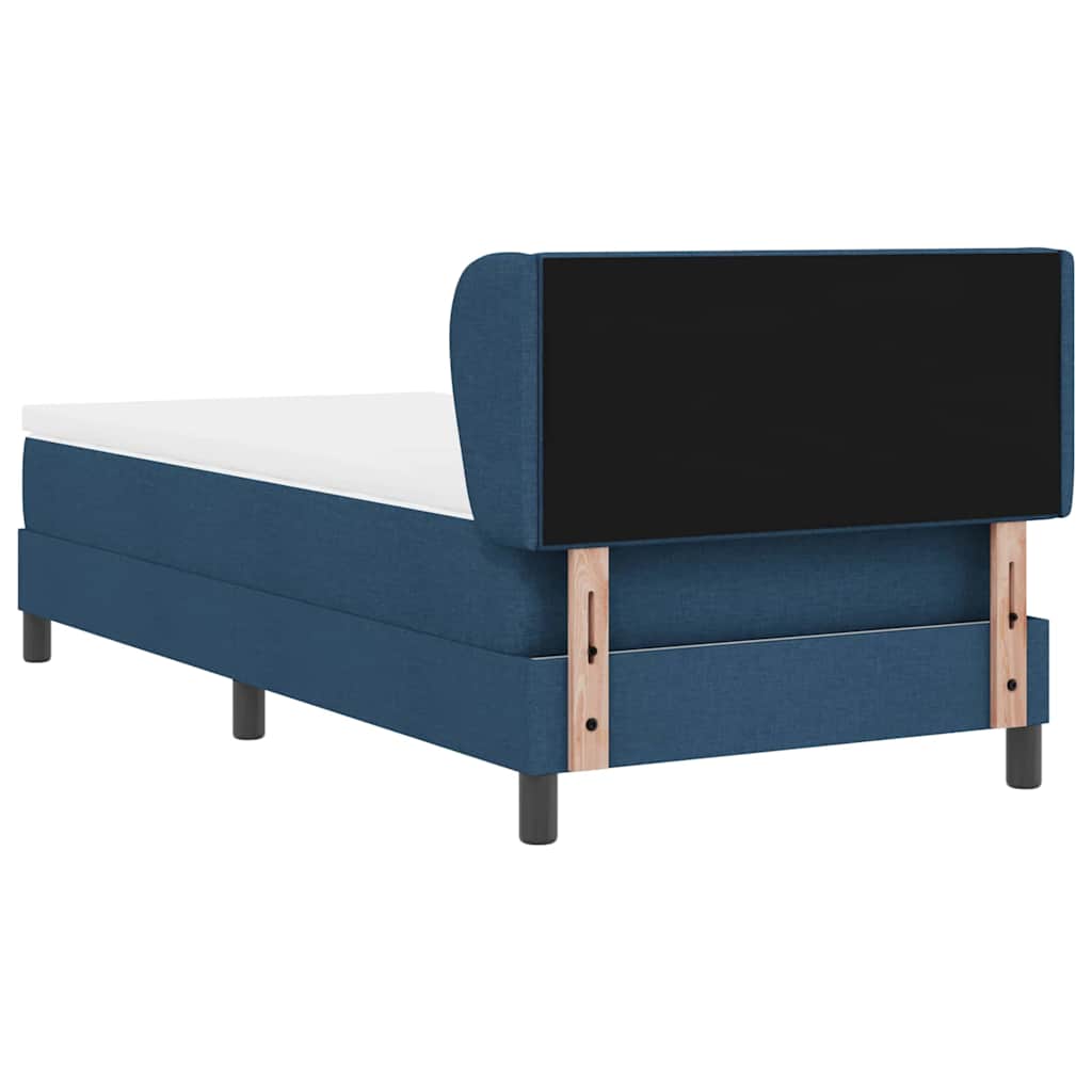 Letto a molle con materasso Blu 90 x 190 cm Tessuto