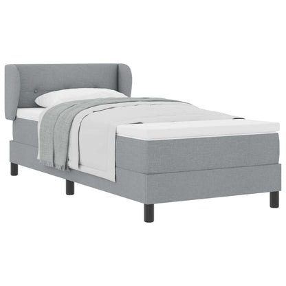 Letto a molle con testiera Grigio chiaro 90 x 200 cm Tessuto | homemem39