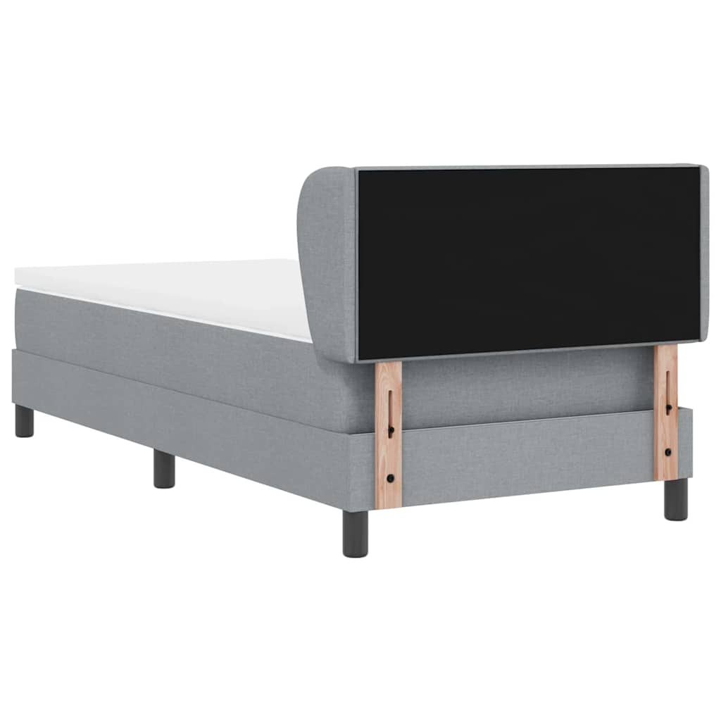 Letto a molle con testiera Grigio chiaro 90 x 200 cm Tessuto | homemem39