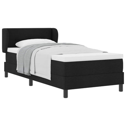 Letto a molle con testiera Nero 100 x 200 cm Tessuto | homemem39