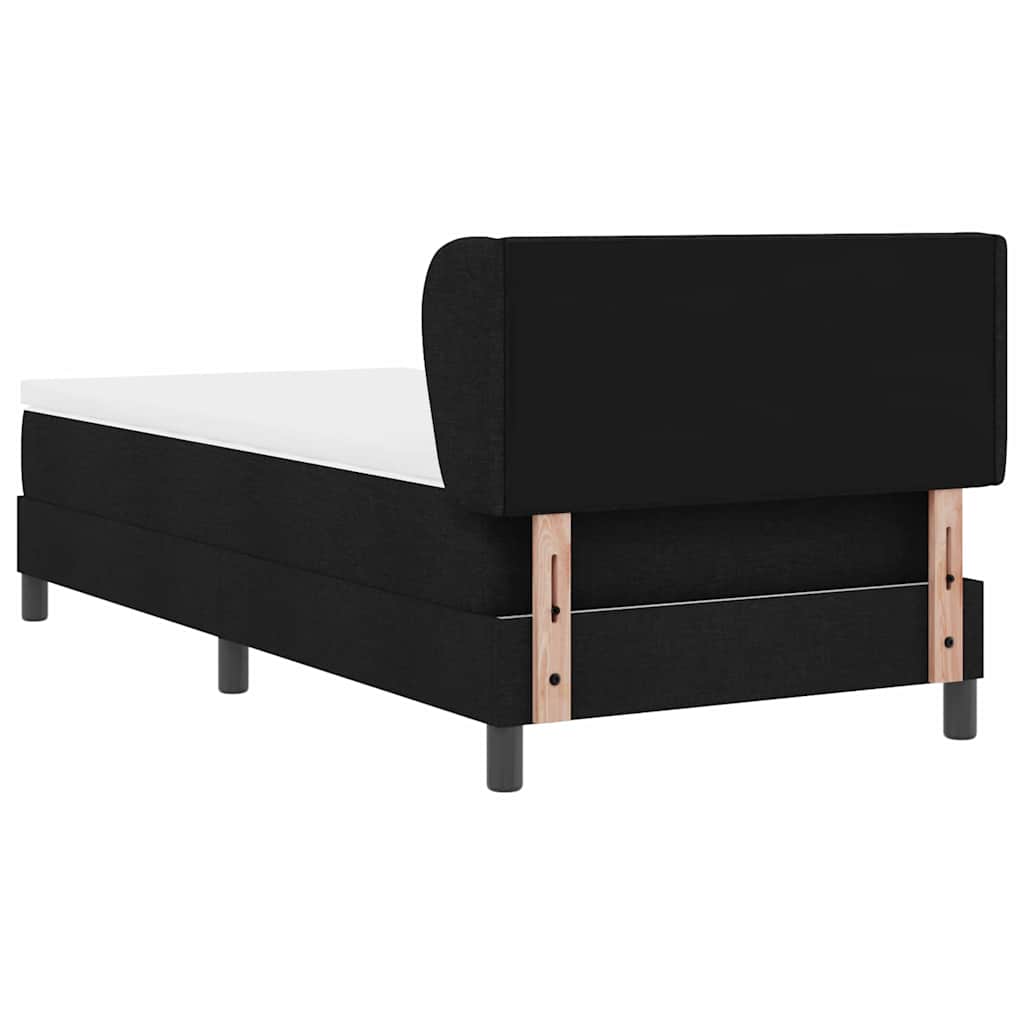 Letto a molle con testiera Nero 100 x 200 cm Tessuto | homemem39