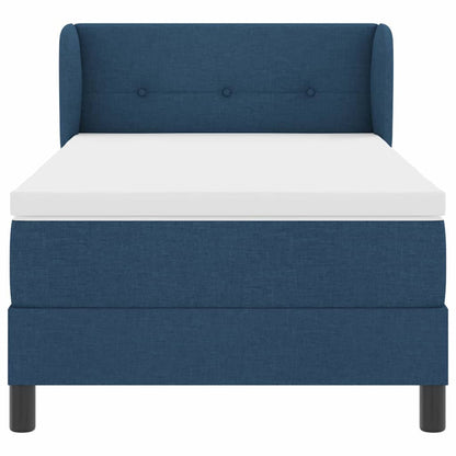 Letto a molle con testiera Blu 100 x 200 cm Tessuto | homemem39