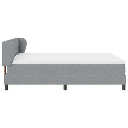 Letto a molle con materasso Grigio chiaro 140 x 190 cm Tessuto