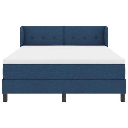 Letto a molle con testiera Blu 140 x 200 cm Tessuto | homemem39