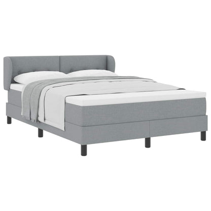 Letto a molle con testiera Grigio chiaro 160 x 200 cm Tessuto | homemem39