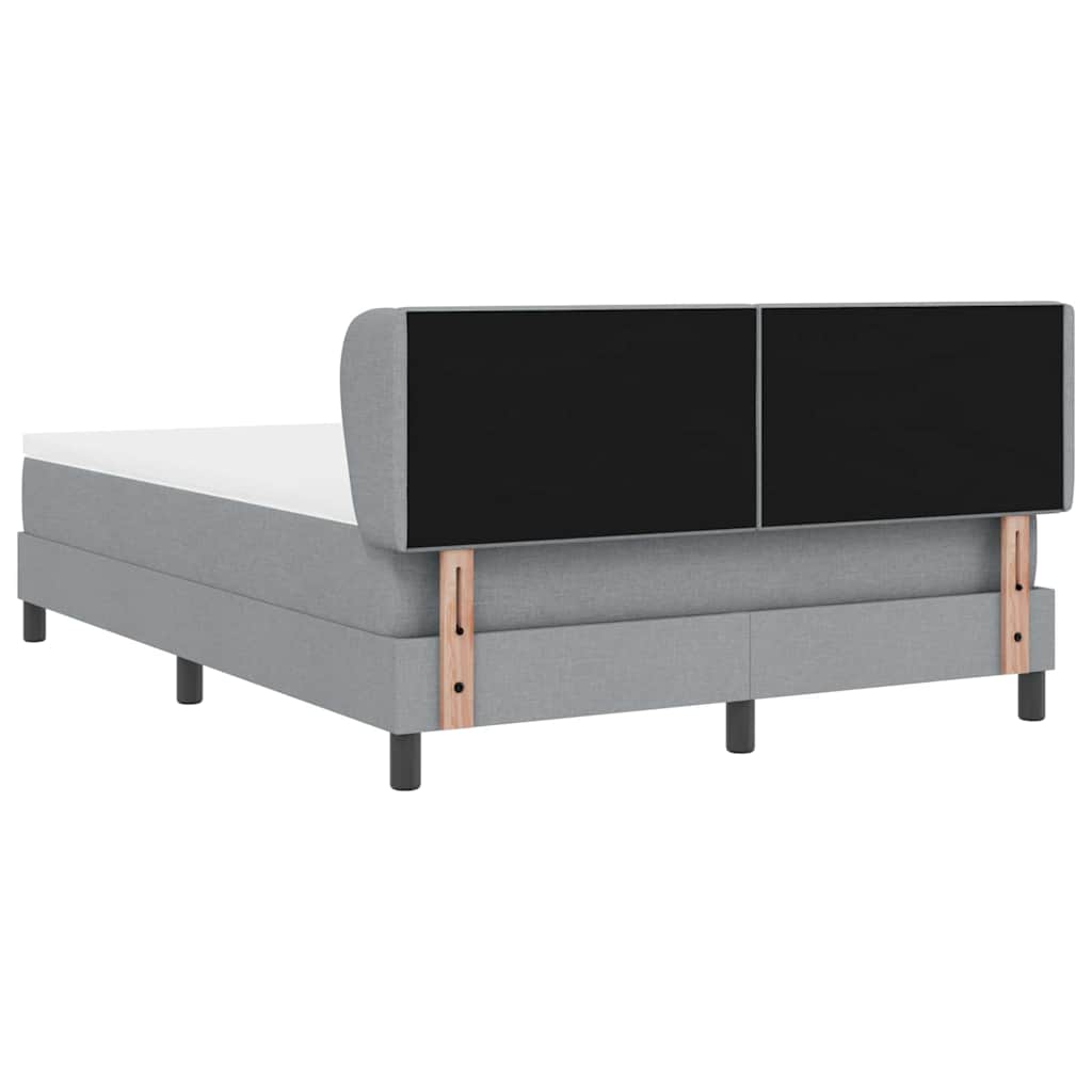 Letto a molle con testiera Grigio chiaro 160 x 200 cm Tessuto | homemem39