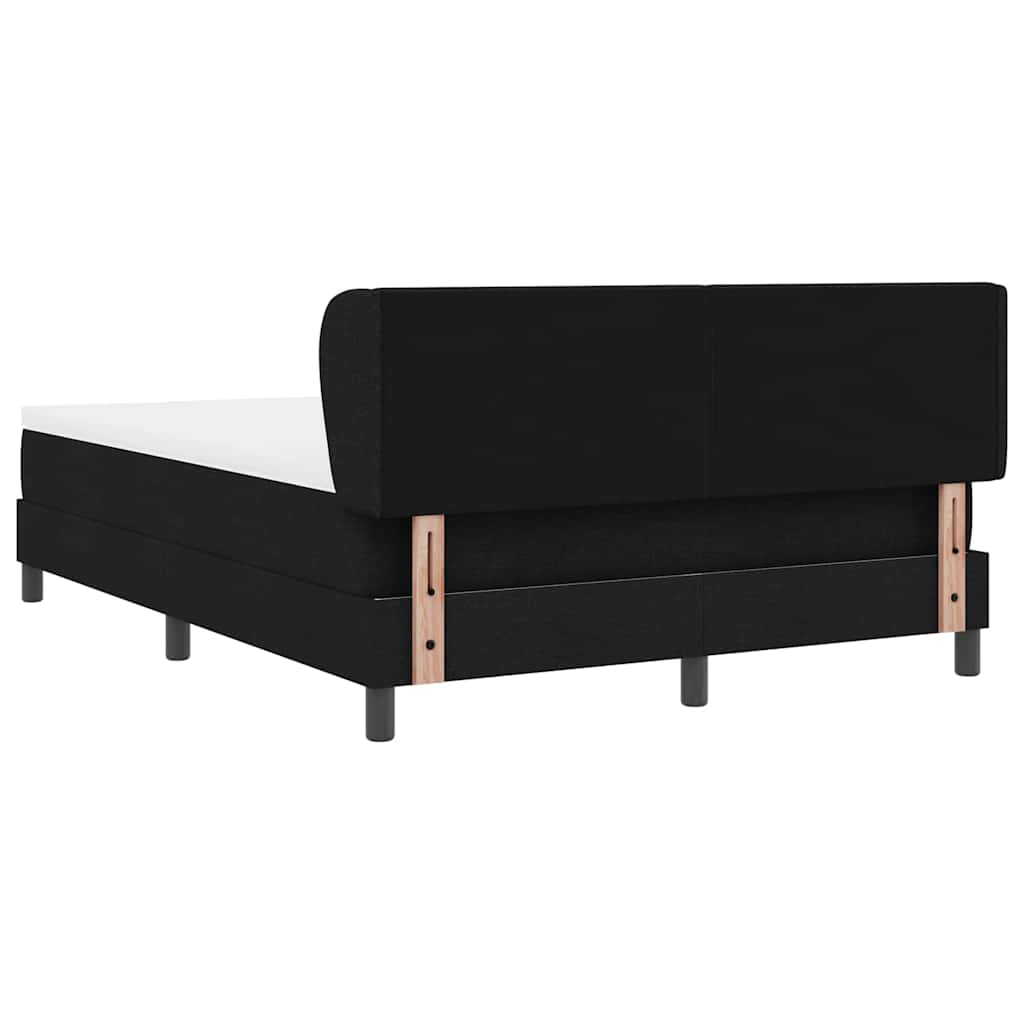 Letto a molle con testiera Nero 160 x 200 cm Tessuto | homemem39