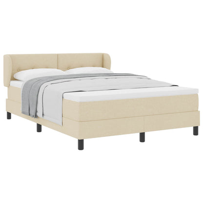 Letto a molle con testiera Crema 160 x 200 cm Tessuto | homemem39