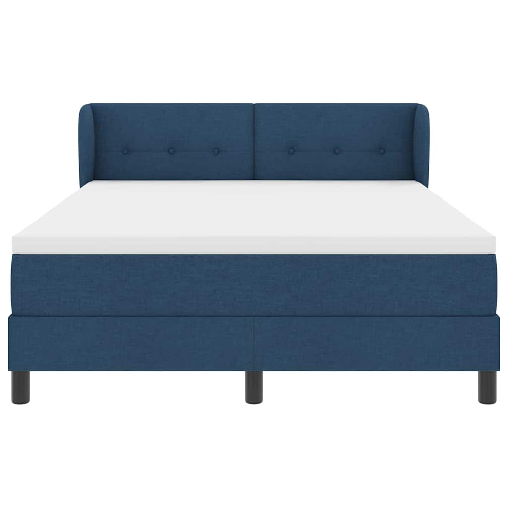 Letto a molle con testiera Blu 160 x 200 cm Tessuto | homemem39
