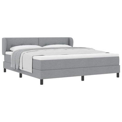 Letto a molle con testiera Grigio chiaro 180 x 200 cm Tessuto | homemem39