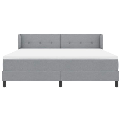Letto a molle con testiera Grigio chiaro 180 x 200 cm Tessuto | homemem39