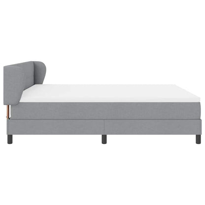 Letto a molle con testiera Grigio chiaro 180 x 200 cm Tessuto | homemem39