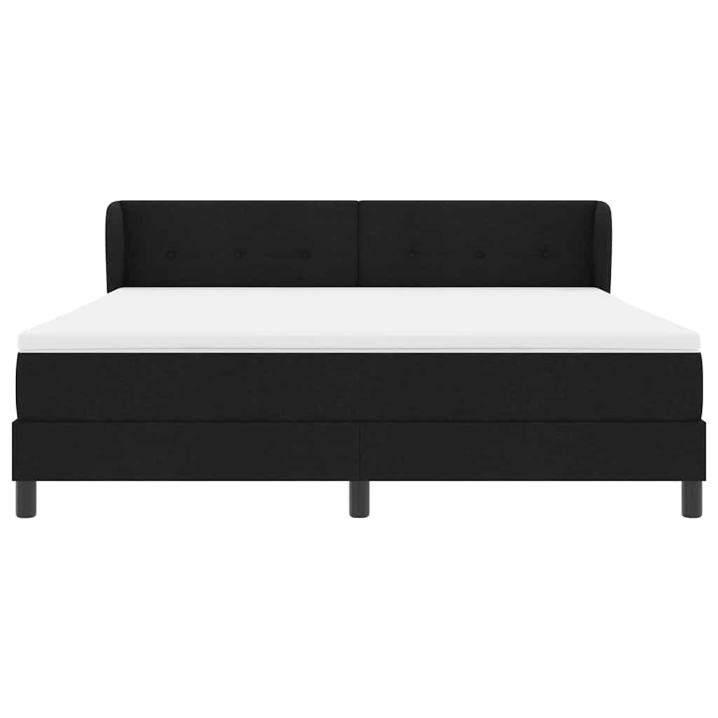 Letto a molle con testiera Nero 180 x 200 cm Tessuto | homemem39