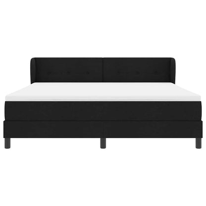 Letto a molle con testiera Nero 180 x 200 cm Tessuto | homemem39