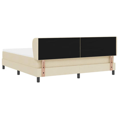 Letto a molle con testiera Crema 180 x 200 cm Tessuto | homemem39