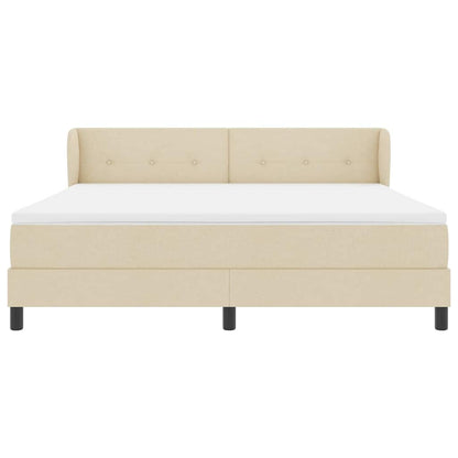 Letto a molle con testiera Crema 180 x 200 cm Tessuto | homemem39