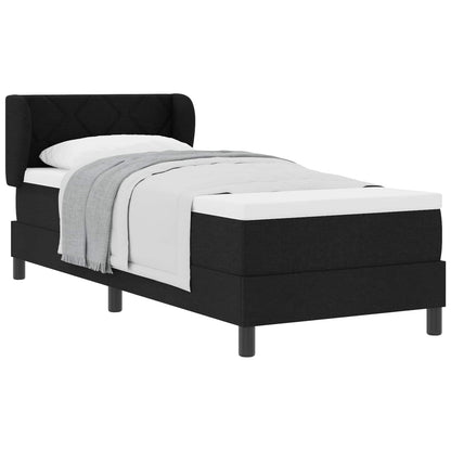 Letto a molle con testiera Nero 80 x 200 cm Tessuto | homemem39