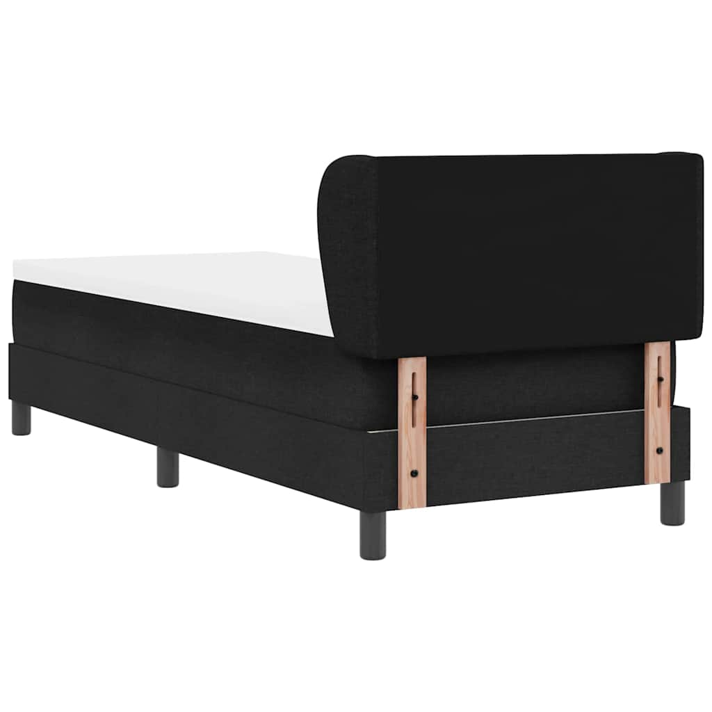 Letto a molle con testiera Nero 80 x 200 cm Tessuto | homemem39