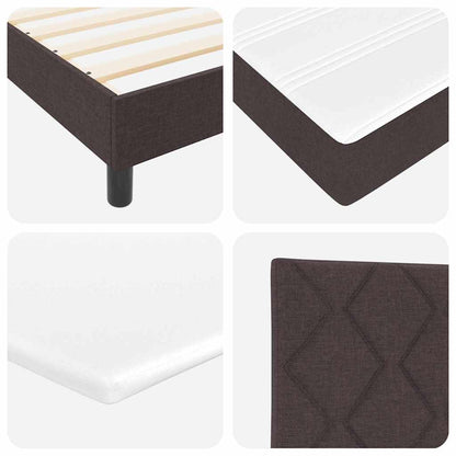 Letto a molle con testiera Marrone Scuro 80 x 200 cm Tessuto | homemem39