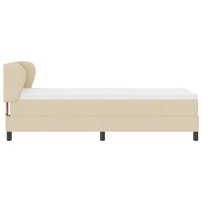 Letto a molle con testiera Crema 80 x 200 cm Tessuto | homemem39