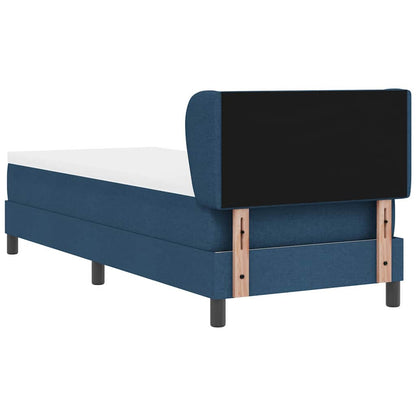 Letto a molle con testiera Blu 80 x 200 cm Tessuto