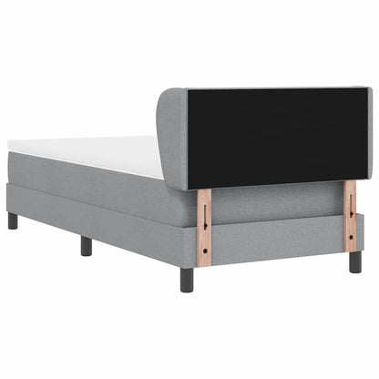 Letto a molle con testiera Grigio chiaro 90 x 190 cm Tessuto | homemem39