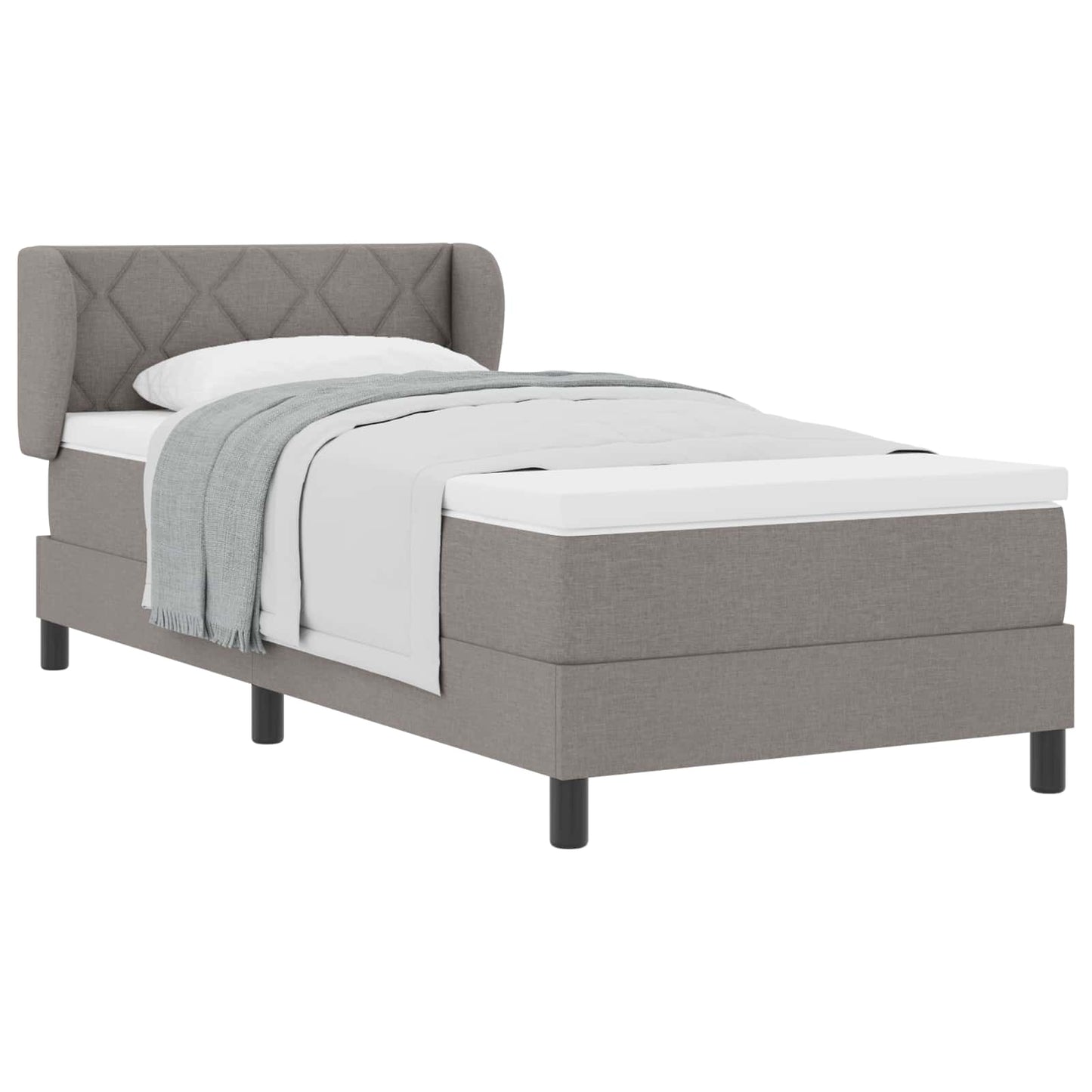 Letto a molle con testiera Talpa 90 x 190 cm Tessuto
