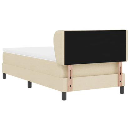 Letto a molle con testiera Crema 90 x 190 cm Tessuto | homemem39