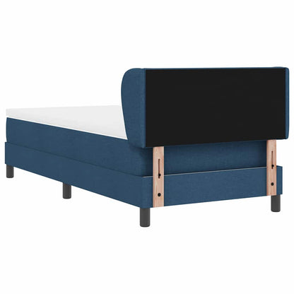 Letto a molle con materasso Blu 90 x 190 cm Tessuto