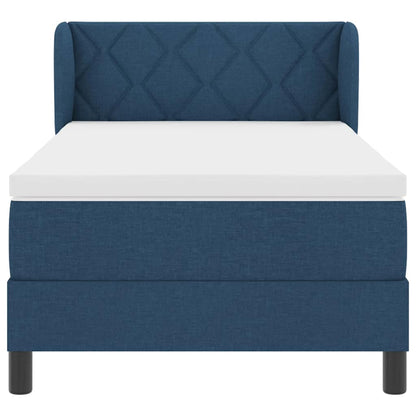 Letto a molle con cuscino con testiera Blu 90 x 190 cm Tessuto | homemem39