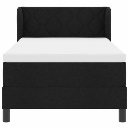 Letto a molle con testiera Nero 90 x 200 cm Tessuto | homemem39