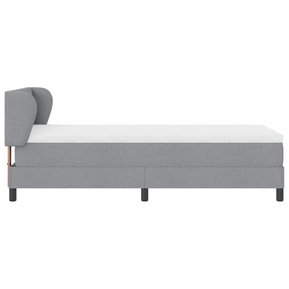 Letto a molle con materasso Grigio chiaro 100 x 200 cm Tessuto