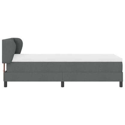 Letto a molle con materasso Grigio scuro 100 x 200 cm Tessuto