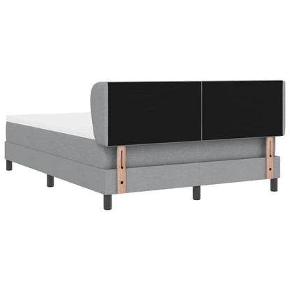 Letto a molle con testiera Grigio chiaro 140 x 190 cm Tessuto | homemem39